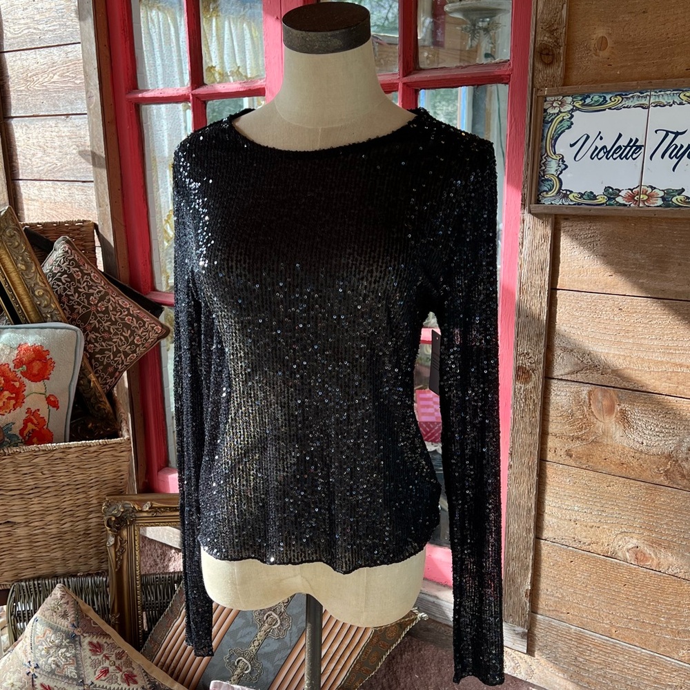 Lucky Brand Mini Sequined Top